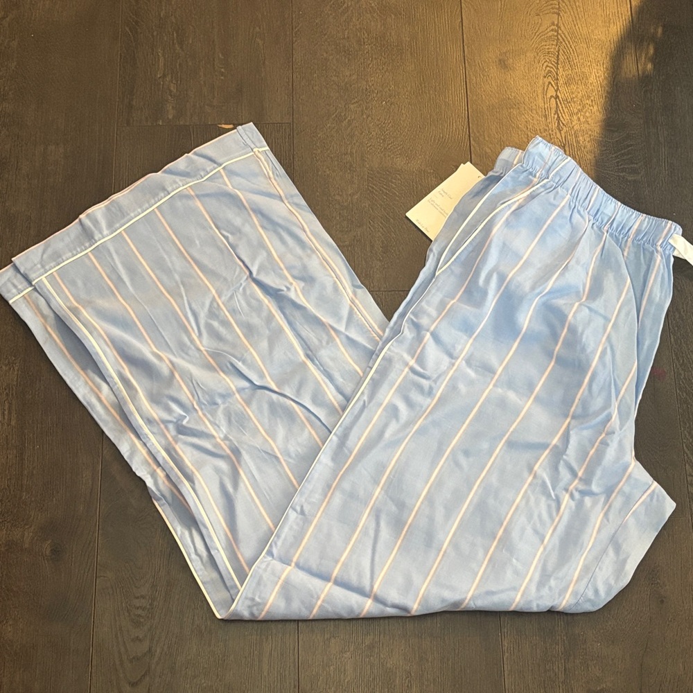 Stars Above Light Blue and White Striped Pajama Set - Picture 8 of 8